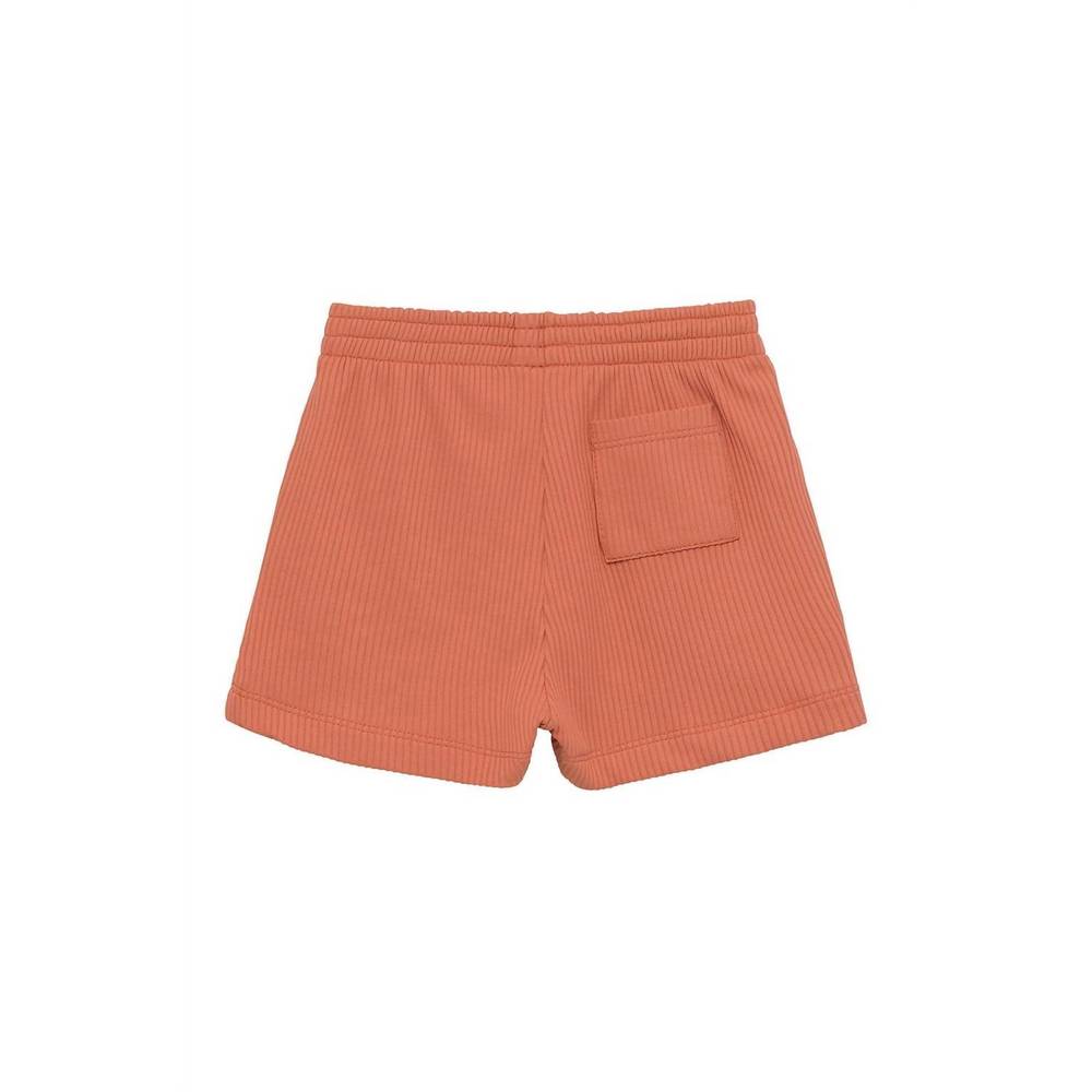 NEW MONTCE kid's rib mini swim trunk in coral